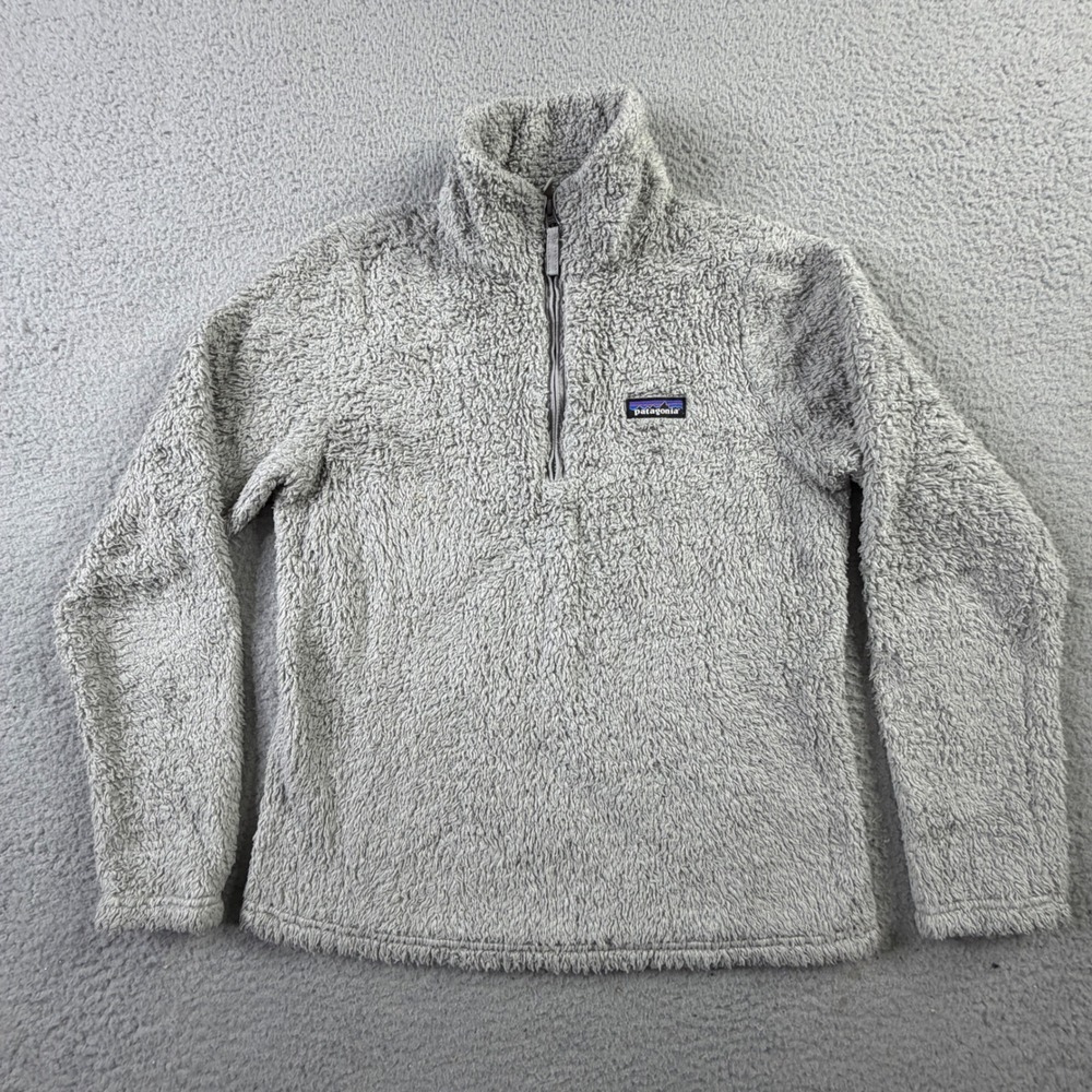 Patagonia Los Gatos 1/4 Zip Deep Pile Fleece Pullover Gray Womens Size Small